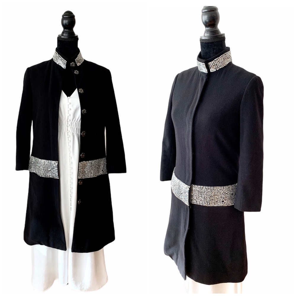 Gryphon Wool Cashmere Embellished Coat